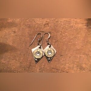 Bullet Casing Earrings , sterling